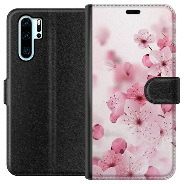 Huawei P30 Pro Lompakkokotelo Kirsikankukka