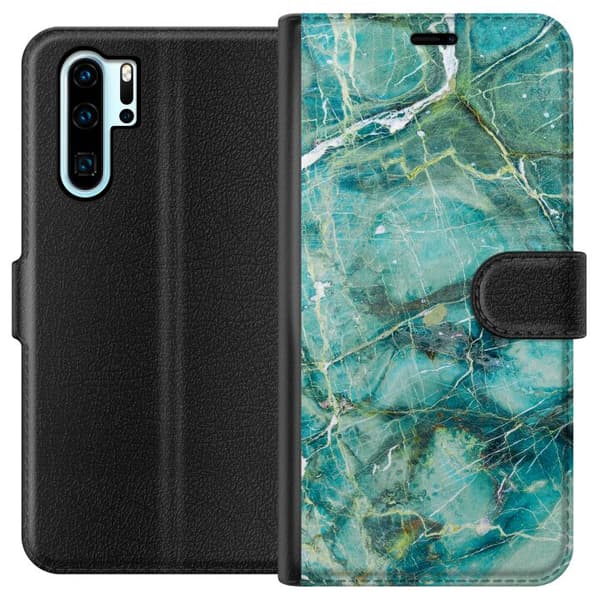Huawei P30 Pro Lompakkokotelo Vaalea Smaragdi