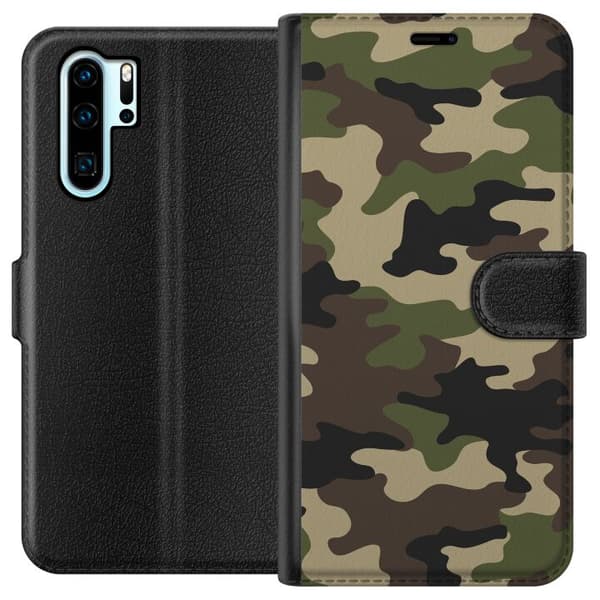 Huawei P30 Pro Tegnebogsetui Skov camo