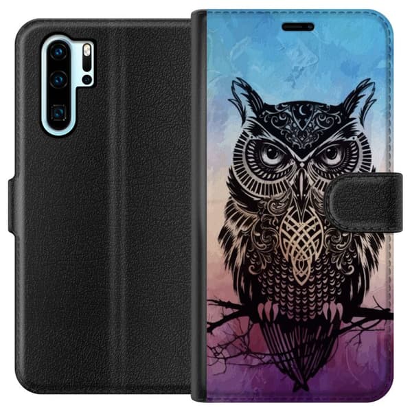 Huawei P30 Pro Lompakkokotelo Pöllö