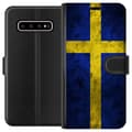 Miniatyrbillede 1 af 3: Samsung Galaxy S10+ Tegnebogsetui Sverige Flag