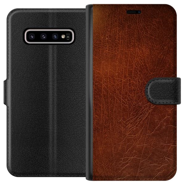 Samsung Galaxy S10+ Plånboksfodral Leather