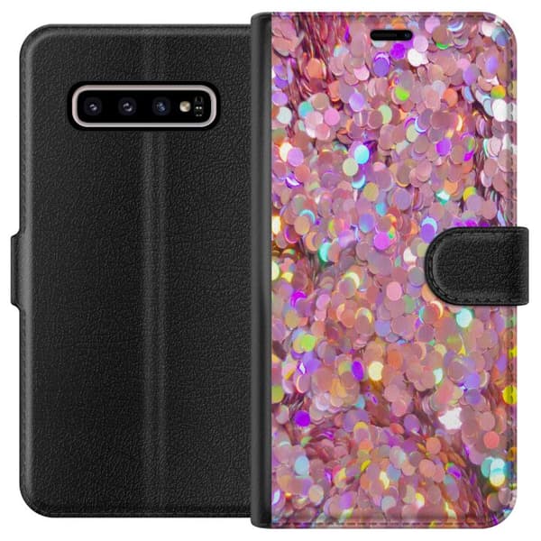 Samsung Galaxy S10+ Plånboksfodral Glitter