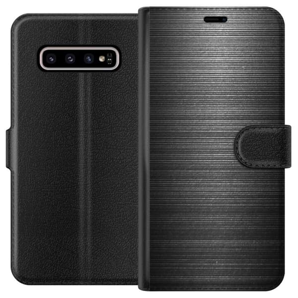 Samsung Galaxy S10+ Plånboksfodral Brushed Metal