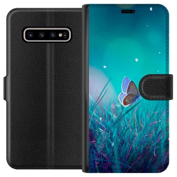 Samsung Galaxy S10+ Tegnebogsetui Magisk Sommerfugl