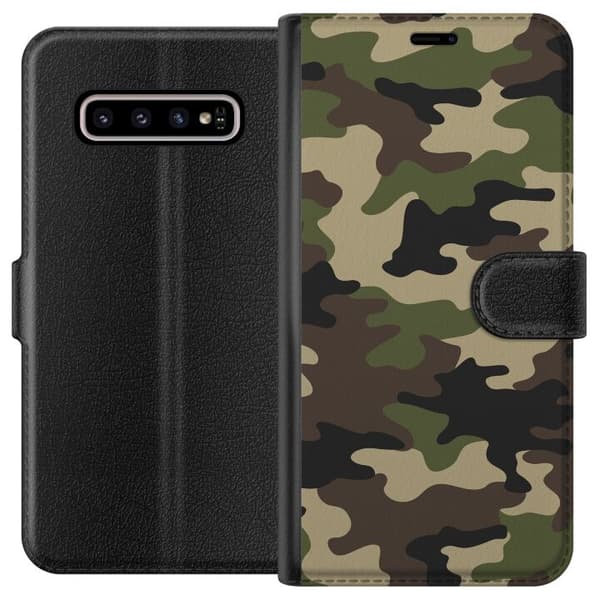 Samsung Galaxy S10+ Plånboksfodral Woodland Camo