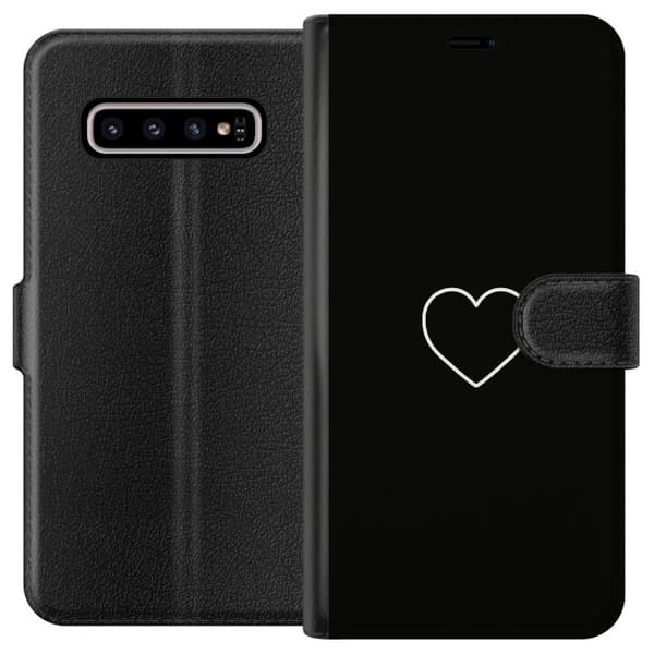 Samsung Galaxy S10+ Lompakkokotelo Sydän