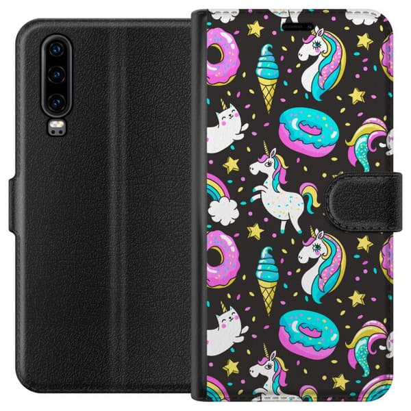 Huawei P30 Lommeboketui Unicorn