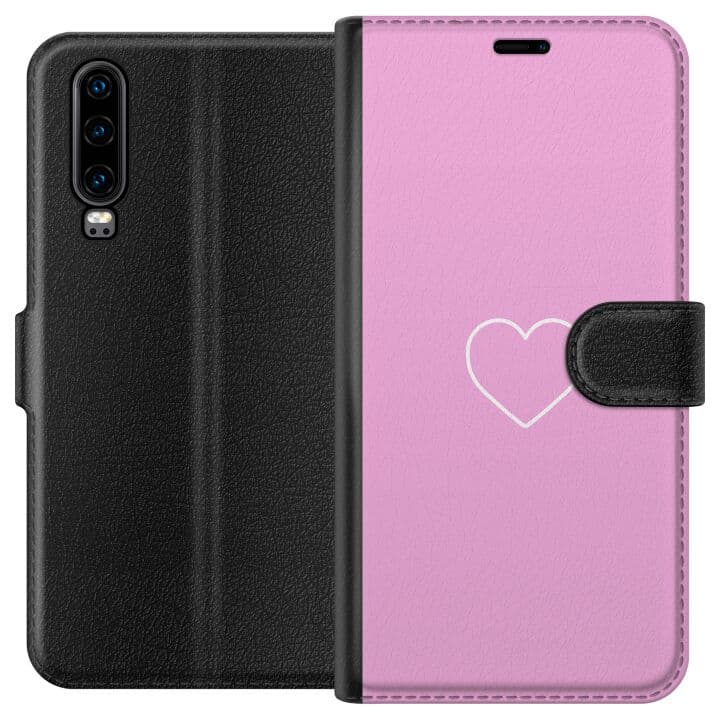 Huawei P30 Plånboksfodral Hjärta