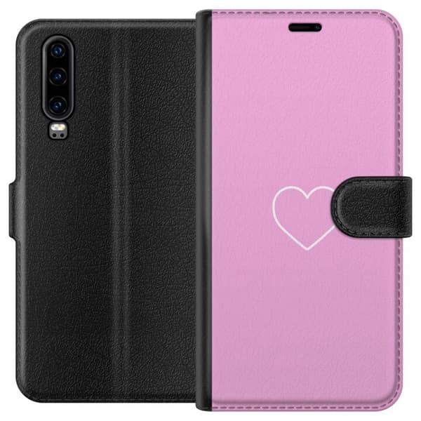 Huawei P30 Lompakkokotelo Sydän