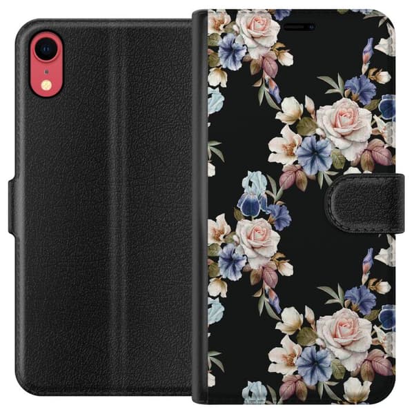 Apple iPhone XR Tegnebogsetui Blomster