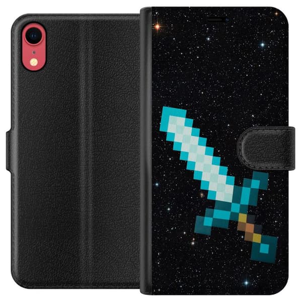 Apple iPhone XR Lompakkokotelo Minecraft Miekka