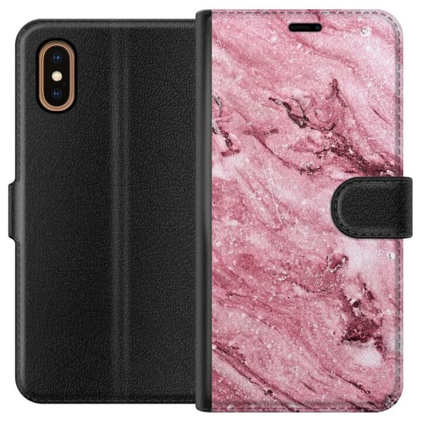 Apple iPhone XS Max Tegnebogsetui Glitter Marmor