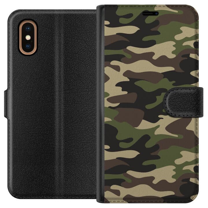 Apple iPhone XS Max Plånboksfodral Militär