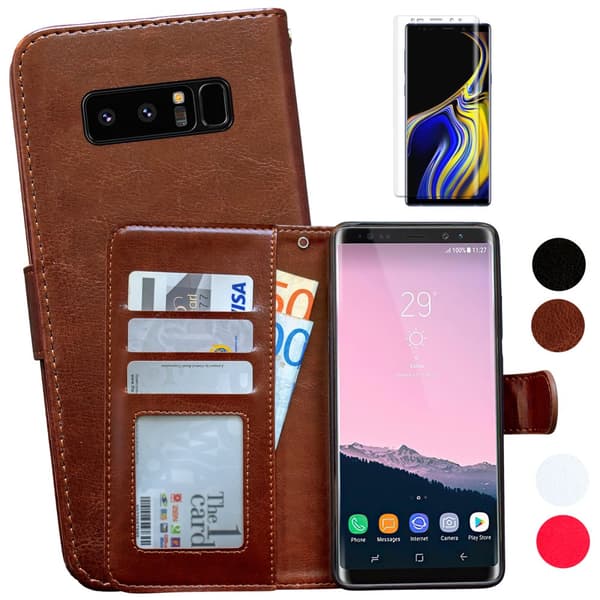 Samsung Galaxy Note 8 - Nahkakotelo / Suoja Brown