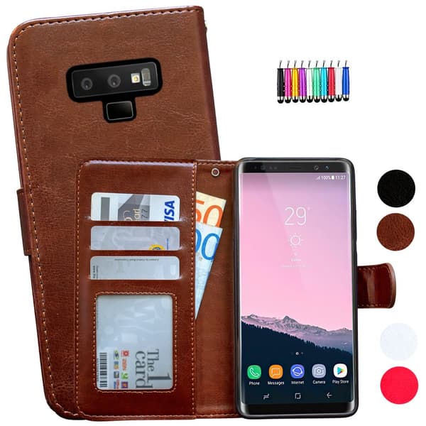 Samsung Galaxy Note 9 - Læder cover / Beskyttelse Brown