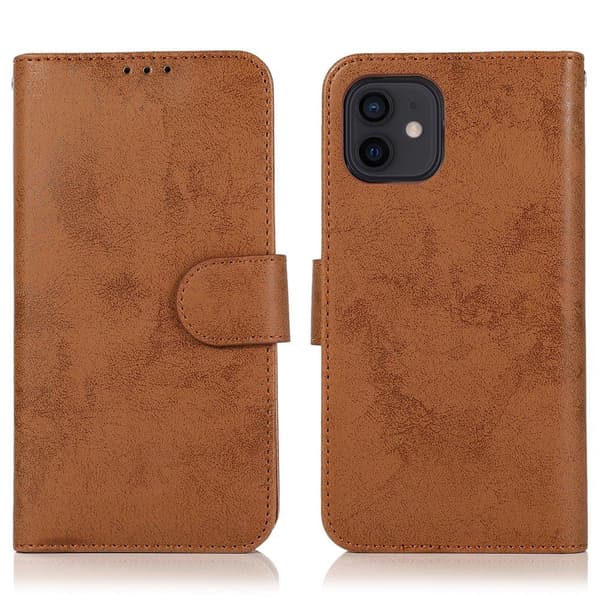 Smidigt Dubbelfunktions Plånboksfodral - iPhone 12 Mini Brun