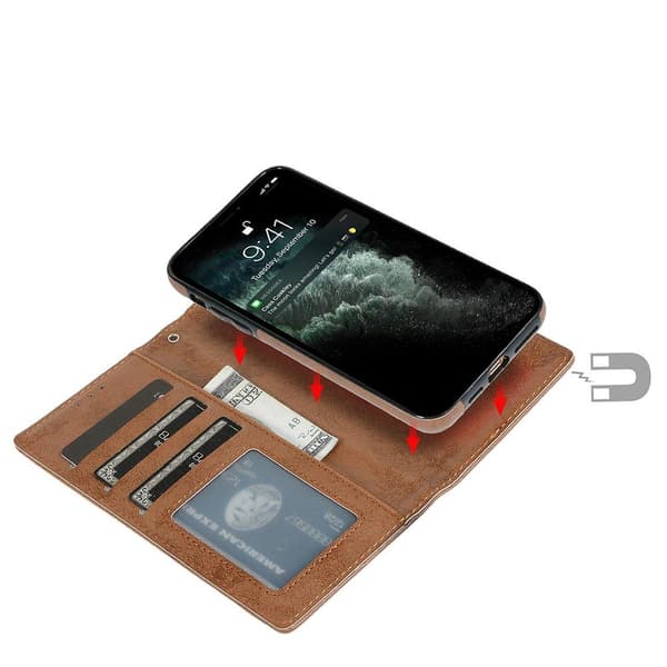 iPhone 12 Mini - Stilsäkert Praktiskt Dubbelfunktion Plånboksfodral