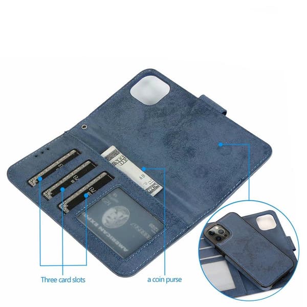 iPhone 12 Mini - Stilsäkert Praktiskt Dubbelfunktion Plånboksfodral