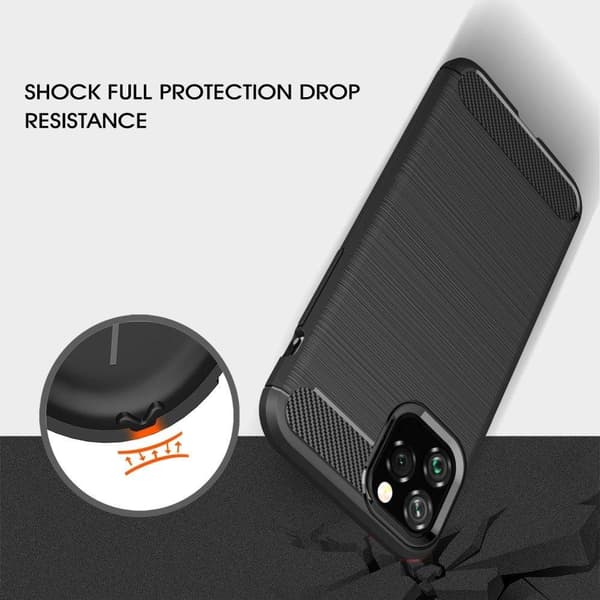 iPhone 12 Anti Shock Carbon Stöttålig Skal