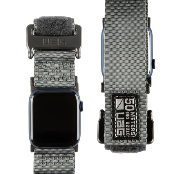 Urban Armor Gear (UAG) Apple Watch 44/45/46mm/Apple Watch Ultra Armbånd Active Strap LE GRå
