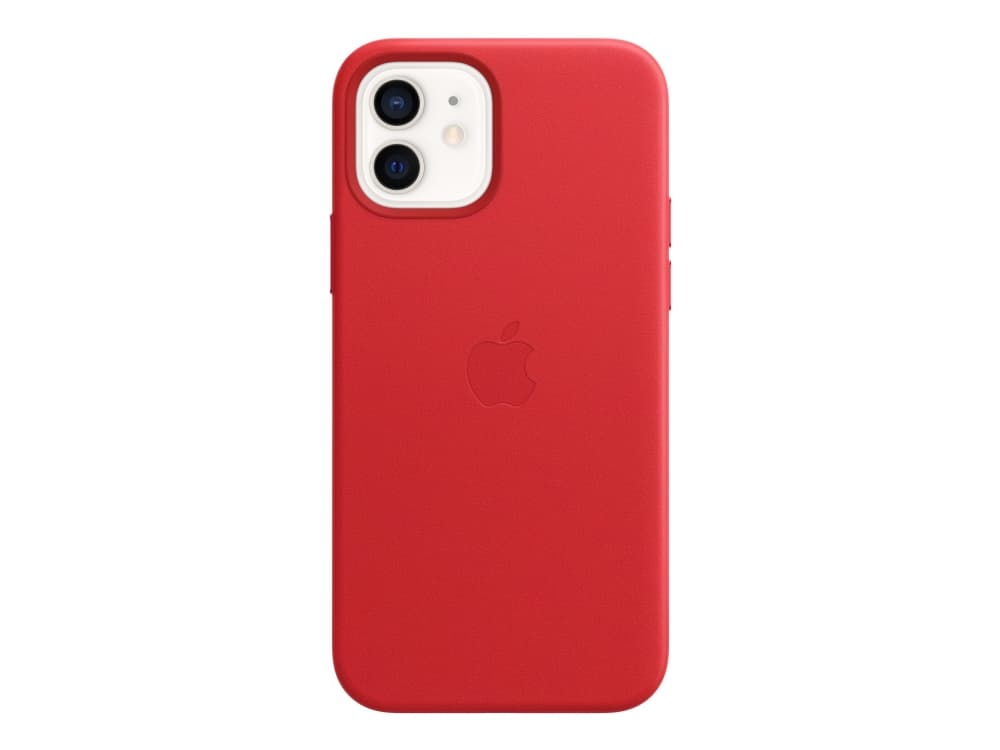 Apple - (PRODUCT) RED - baksidesskydd för mobiltelefon - med MagSafe - läder - produkt (RÖD) - för iPhone 12, 12 Pro