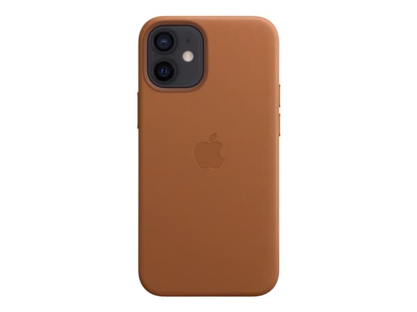 Apple - Baksidedeksel for mobiltelefon - med MagSafe - lær - salbrun - for iPhone 12 mini