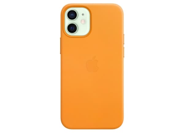 Apple - Baksidedeksel for mobiltelefon - med MagSafe - lær - california-valmue - for iPhone 12 mini