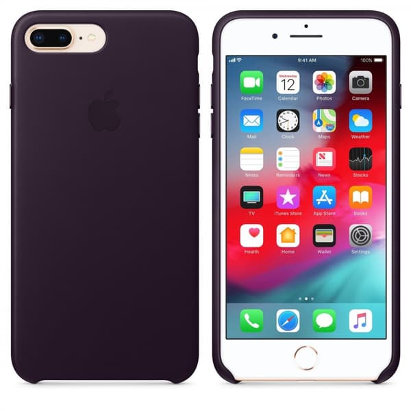 Apple iPhone 8 Plus / 7 Plus Läderskal Original - Dark Aubergine