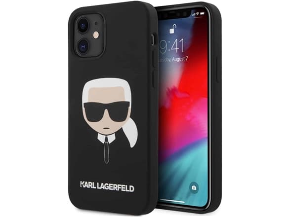 Karl Lagerfeld KLHCP12SSLKHBK iPhone 12 mini 5,4" czarny/black hardcase Silicone Karl`s Head