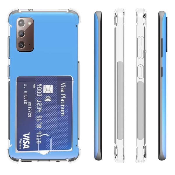Samsung Galaxy Note 20 - Stötdämpande Silikonskal Korthållare