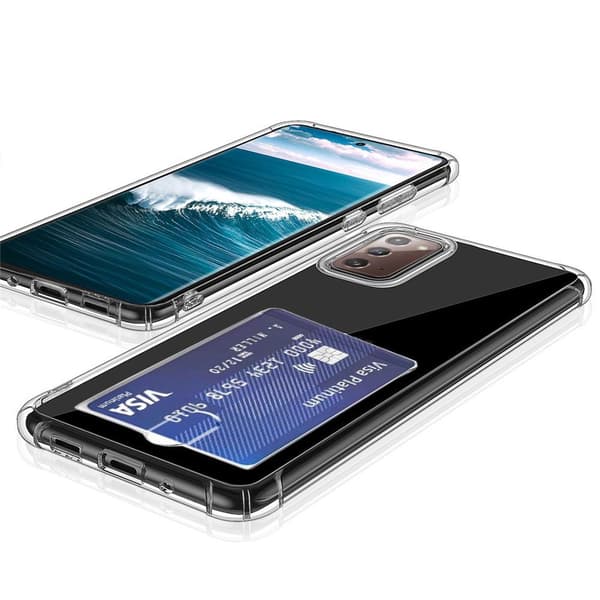 Samsung Galaxy Note 20 - Stötdämpande Silikonskal Korthållare