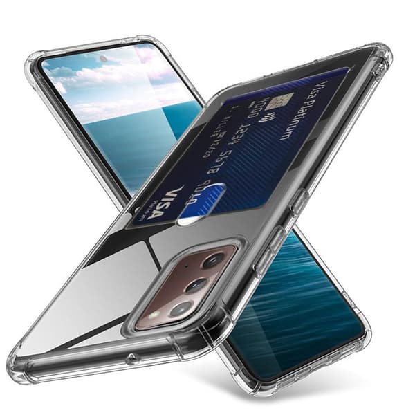 Samsung Galaxy Note 20 - Stötdämpande Silikonskal Korthållare