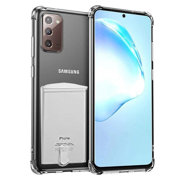Samsung Galaxy Note 20 - Stötdämpande Silikonskal Korthållare