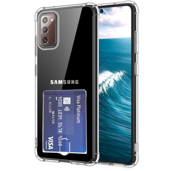 Samsung Galaxy Note 20 - Stötdämpande Silikonskal Korthållare