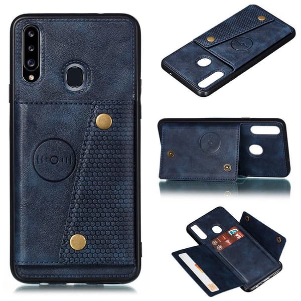 Samsung Galaxy A20S - Stilrent Skal med Korthållare