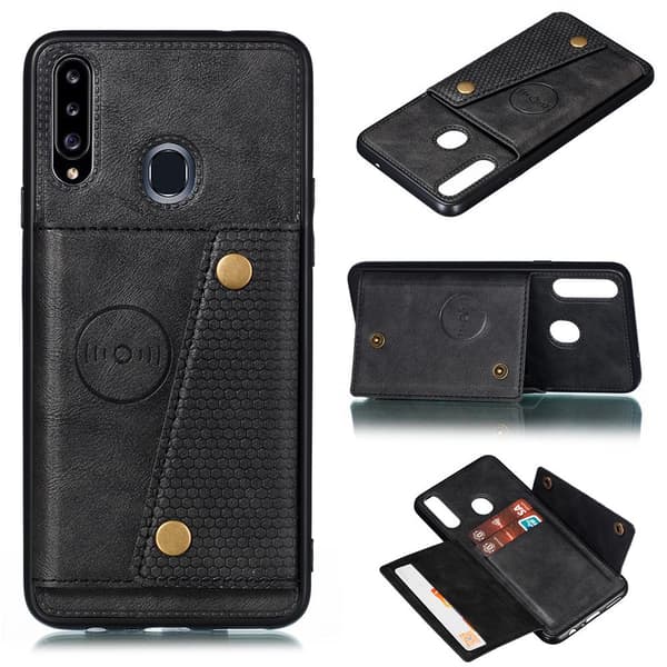Samsung Galaxy A20S - Stilrent Skal med Korthållare