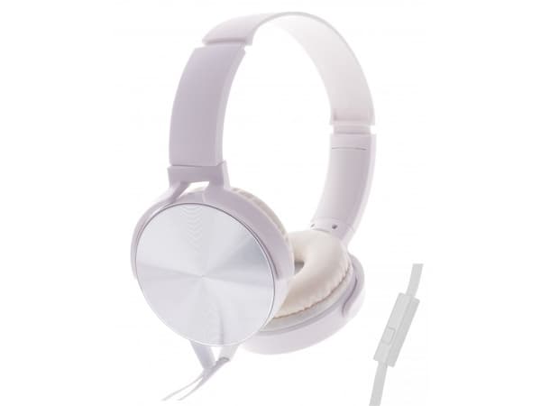 Stereo headphones wit mi c Rebeltec MONTANA Whit