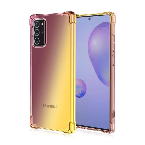 Samsung Galaxy Note 20 - Stötdämpande Stilrent Silikonskal Svart/Guld Svart/Guld
