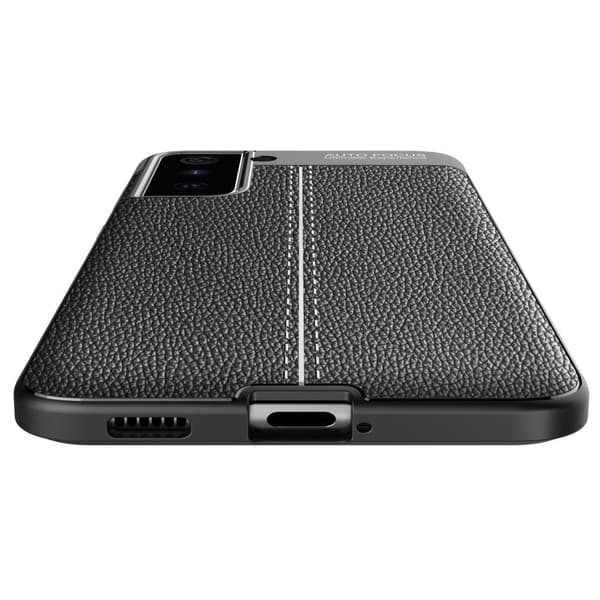 Samsung Galaxy S21+ (Plus) TPU-skal Litchi Grain - Svart