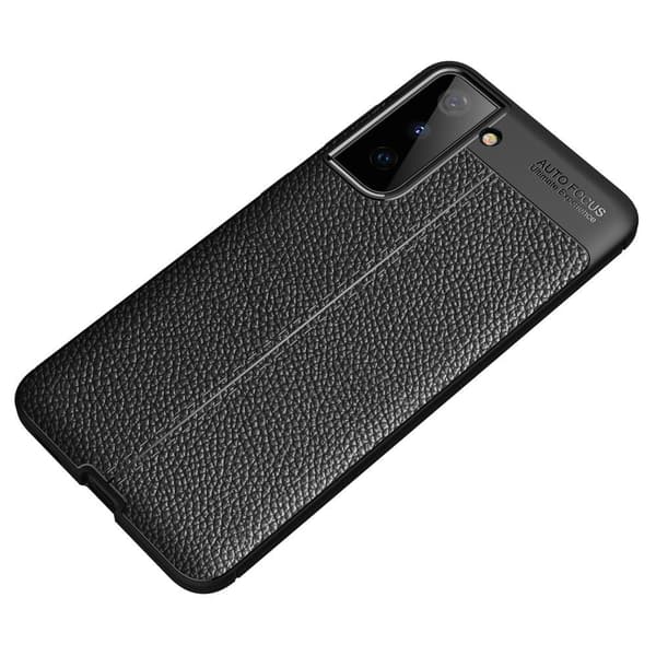 Samsung Galaxy S21+ (Plus) TPU-skal Litchi Grain - Svart