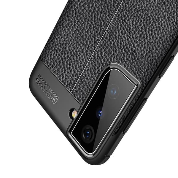 Samsung Galaxy S21+ (Plus) TPU-skal Litchi Grain - Svart