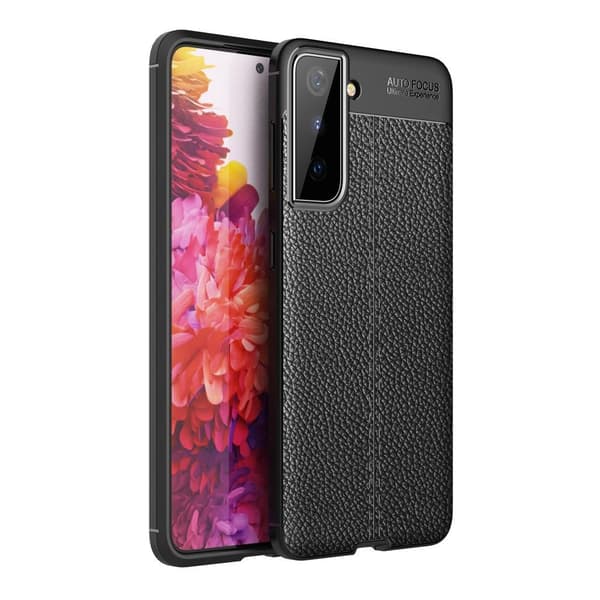 Litchi Coated Casing Samsung Galaxy S21+ (Plus) - Black