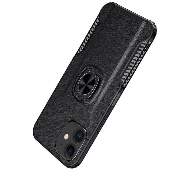 iPhone 12 - Skal med Ringhållare Svart