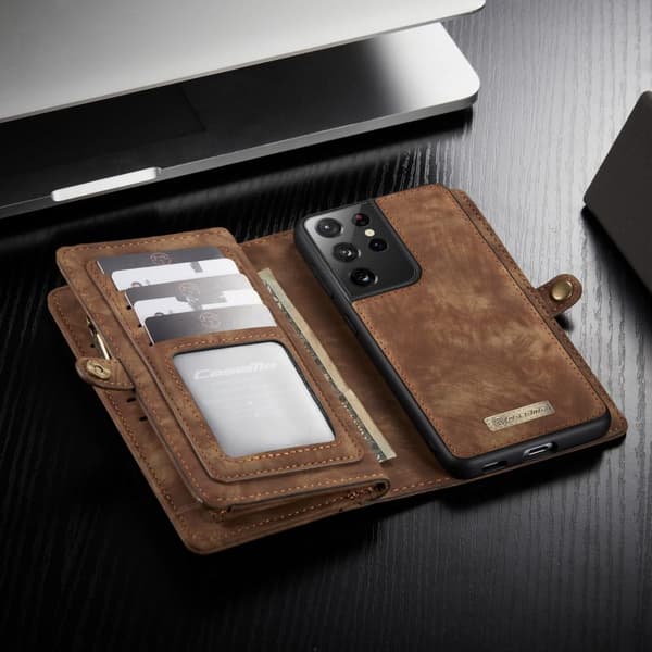 Samsung Galaxy S21 Ultra CASEME 2-in-1 Detachable - Brown