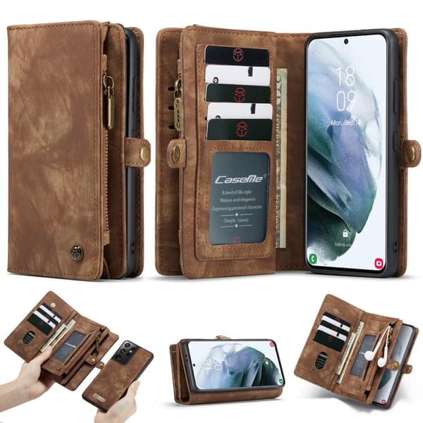 Samsung Galaxy S21 Ultra CASEME 2-in-1 Detachable - Brown