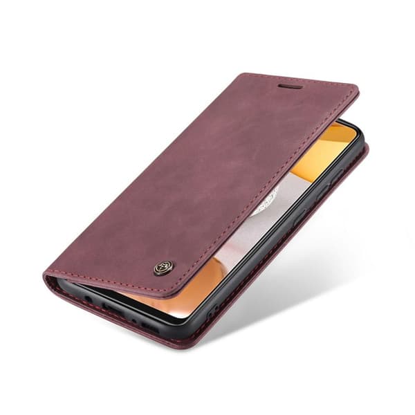 CASEME Retro tegnebog taske til Samsung Galaxy S21 Vinrød