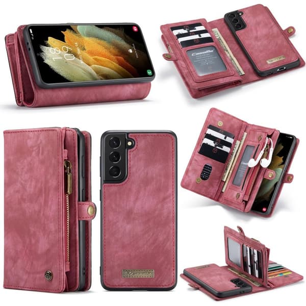 Samsung Galaxy S21 CASEME 2-i-1 Aftagelig - Rød