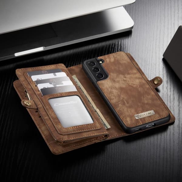 Samsung Galaxy S21 CASEME 2-i-1 Aftagelig - Brun