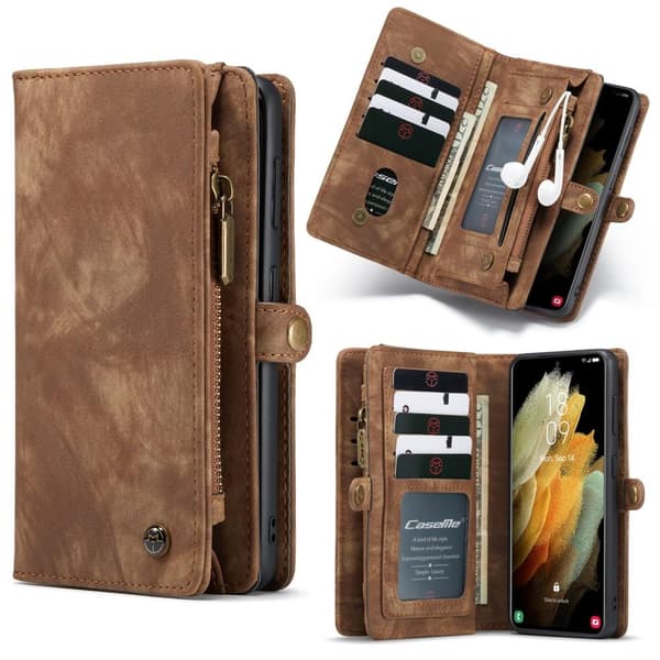 Samsung Galaxy S21 CASEME 2-i-1 Aftagelig - Brun
